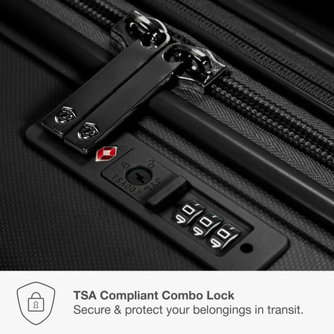 Close-up of TSA compliant lock on Pagosa Hardside Carry-On Luggage With 2-Inch Expandable Gusset and Indestructible Polypropylene Shell