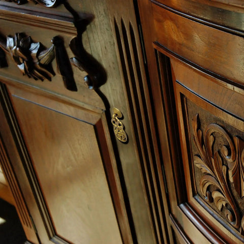 Wealth And Longevity Brass Cabinet And Furniture Pulls Set Of 2 in 2 Inches Wide on ornate wooden cabinet door