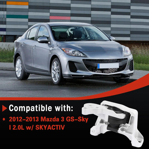 Car and Right Engine Mount For 2012-2013 Mazda 3 2.0L GS-Sky And 2012-2013 Mazda 3 I 2.0L, Heavy-Duty Steel And Rubber Construction