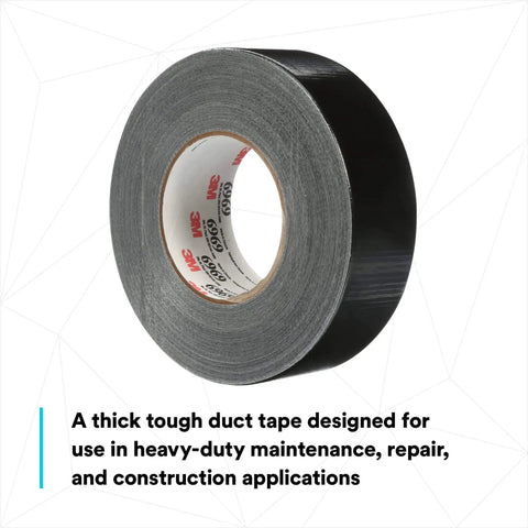 Extra Heavy Duty Industrial Duct Tape 6969, Gray, 48 mm x 54.8 m, roll of cloth-backed polyethylene with rubber adhesive