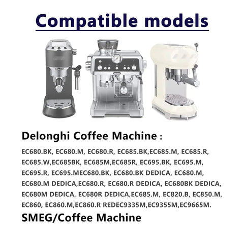 Compatible models for 51 Millimeter Brewing Group Head Silicone Gasket Set 2 Pack O Ring For Delonghi Dedica and Smeg machines