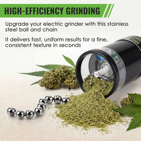 2 Pack Ball And Chain Replacement For Wakit Grinders And Mini Wakit, Durable Stainless Steel Bead Chain, herbs ground to fine texture