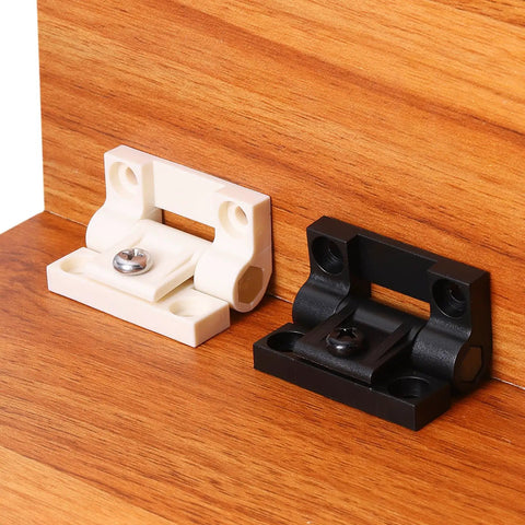 Customizable Torque Cabinet Hinge Set For DIY Furniture And Cabinets 43x36mm Plastic Countersunk Hinges Black Finish 4 Pack Uxcell