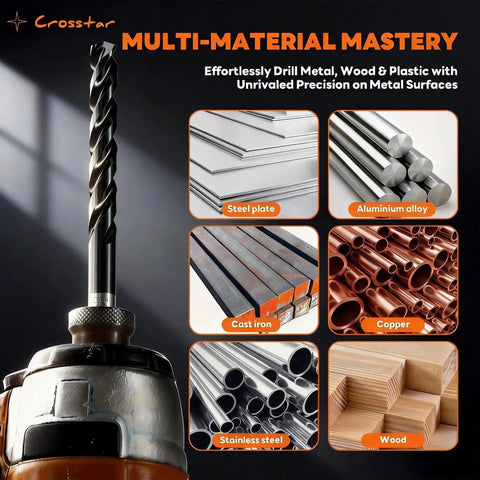 Ultra Tough M35 Cobalt Drill Bits Set For Hardened Metals And Stainless Steel, 21-Piece TiAlN Coated Three-Flute Bits