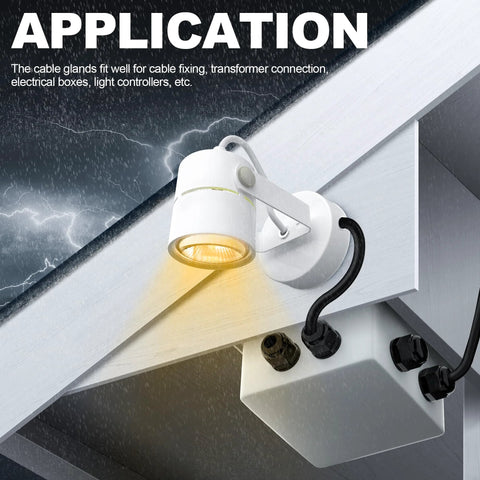 Joinfworld 72pcs cable glands kit, waterproof strain-relief cord connectors for weatherproof pass-through