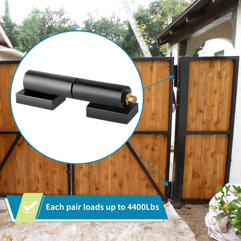 Installed 4-Set 7 Inch Barrel Gate Hinge Heavy Duty Door And Swing Gate Hardware for trailer ramp gates with AISI 1045 Steel
