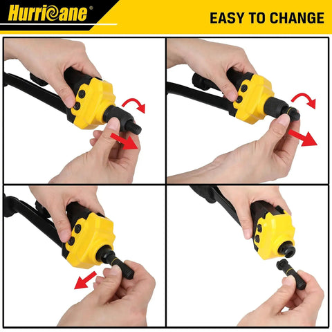 Demonstrating 16 Inch Rivet Nut Tool Kit With Auto Release Nutsert 13 Mandrels And 130 Threaded Rivet Nuts Durable Hand Riveter Set.