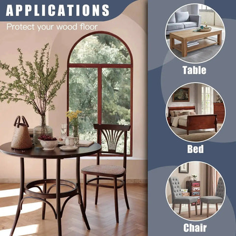 Living room setup showcasing applications of 4 Pack M8 Furniture Levelers Adjustable Feet for Tables, Beds, and Chairs on wood floors