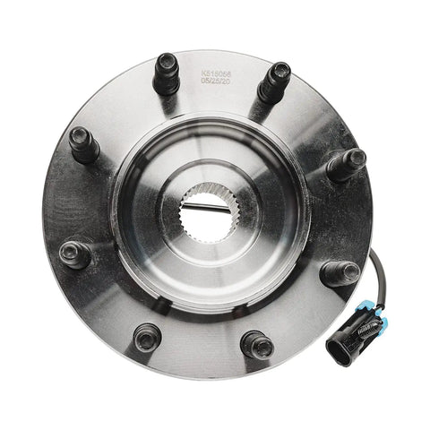 4X4 Front Wheel Bearing Hub Assembly For Silverado 2500 HD 3500 Sierra Avalanche Suburban GMC Yukon XL 2500 8 Lug Replacement Wheel Hub Compatible With Heavy Duty GM Trucks, front view
