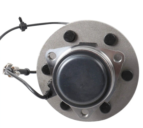 Front view of Front Wheel Bearing Hub Assembly 515054 For Chevy And GMC 6 Lug 2WD With ABS Easy Install Front Hub Replacement