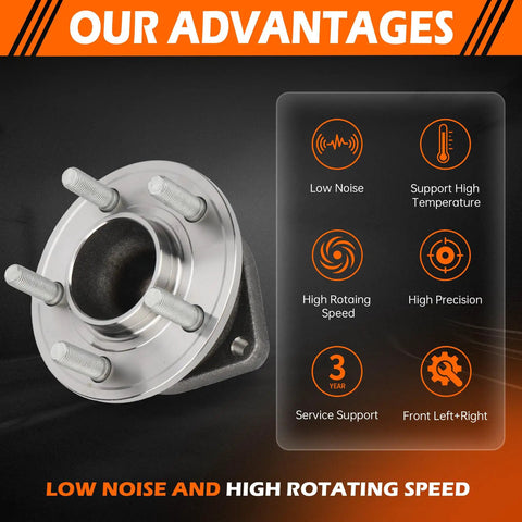 Front Wheel Hub And Bearing Assembly With ABS For 2012 To 2020 Chrysler 300 And 2012 To 2014 Dodge Challenger Charger RWD