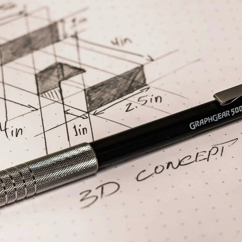 Graph Gear 500 Automatic Drafting Pencil 0.5mm With Slick Black Barrel for pro-grade precision on technical drawing paper