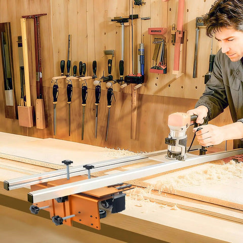 58 Inch Router Sled For Flattening Slabs, Pro Grade 3 Axis Adjustable High Precision Jig, used in woodworking project.