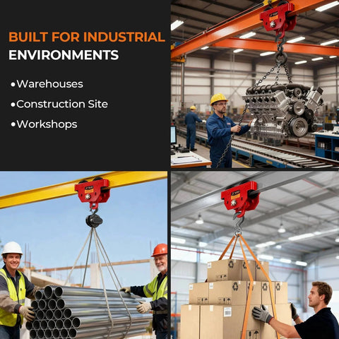 3 Ton Manual I Beam Trolley With Adjustable Width For Flange From 3.66 To 8.46 Inches lifting machinery in industrial settings