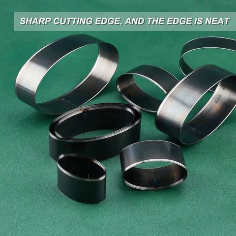 Eight oval dies of Elliptical Leather Punch Tool Set With Cutting Dies For Hole Punching High Carbon Steel DIY Leather Craft Kit