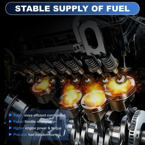 Internal engine combustion showing stable supply of fuel, related to Direct Fit Electric Fuel Pump Module For Ford F150 Truck 2004 2008.