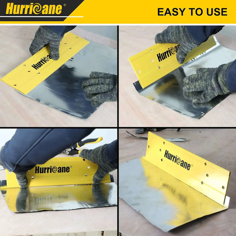12 Inch Folding Sheet Metal Tool For HVAC Duct Bending And Forming in use, showcasing dual depth capacity features and durable steel construction.