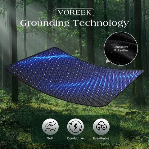 Grounding Mat For Bed With Earth Connected Mattress Cover And Grounded Kit Cord Included California King Size Sleep Health Upgrade