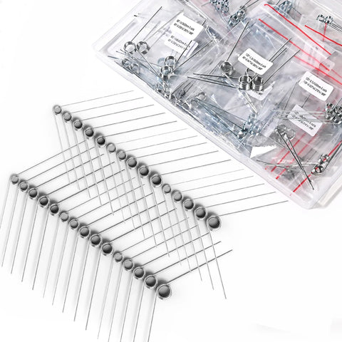 Ninoge torsion springs assortment kit, stainless steel, 120 pcs in 30 sizes with individual bags, Amazon brand