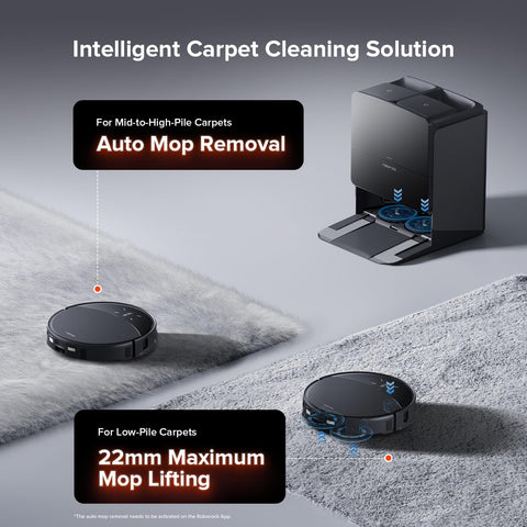 Roborock Saros 10R black robot vacuum and mop, 3.14-in ultra-slim, auto mop removal