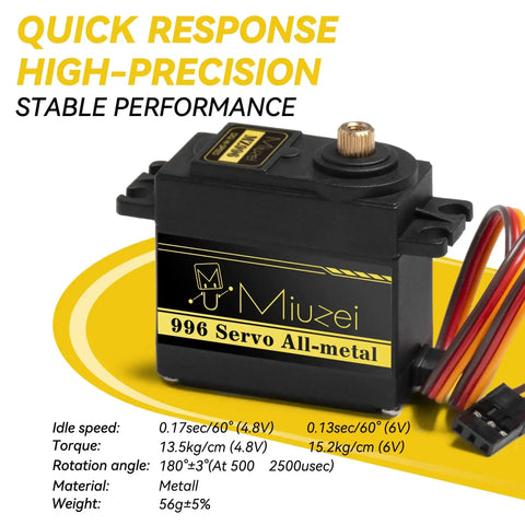 MG996R Metal Gear Digital Servo Motor For RC Projects beefy torque and lightning fast speed display