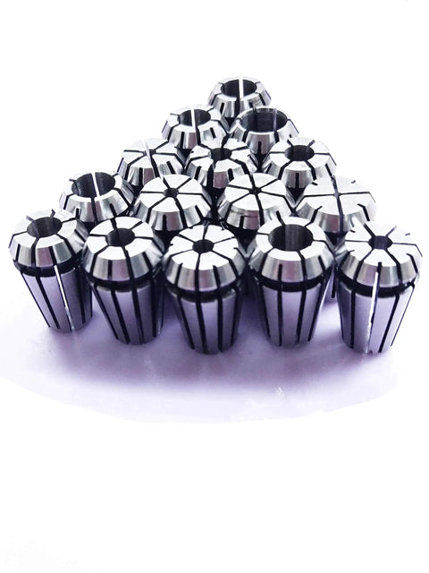 15Pcs ER11 Spring Collet Set For CNC Milling And Lathe Tooling, Ultra Precise 0.0003 Inch Tolerance, 1065 Carbon Steel Collets