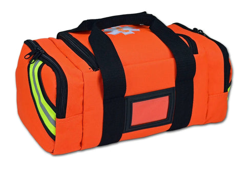Value Compact Medic First Responder Trauma Bag With Basic Fill Kit For EMS And EMTs Orange with reflective tape