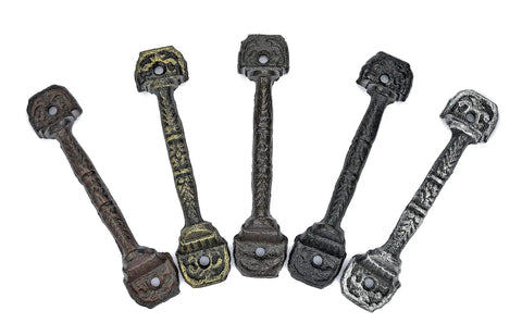 4 Pack 5.51 Inch Cast Iron Sliding Barn Door Handles Black Vintage Gate Pulls For Outdoor Garage Closet Interior And Drawer