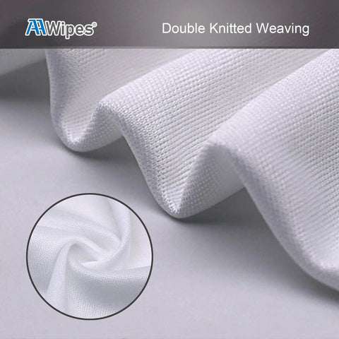 Textile texture of 4x4 Cleanroom Polyester Wipers 400 Pack Lint Free Cloths Laser Sealed Edges with double knitted weaving