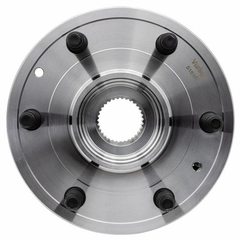 Front view of Front Wheel Bearing Hub Assembly Fits 4x4 4WD Chevy Silverado 1500 Suburban Tahoe GMC Sierra 1500 Yukon XL Cadillac Escalade ESV XTS 6 Lug With ABS Replaces 515160