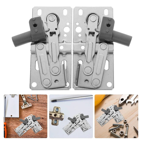 Soft Close Downward Cabinet Hinges With Damping For Concealed Doors, Easy No Fuss Install by DONFAMDS, 2 Pack shown with tools.