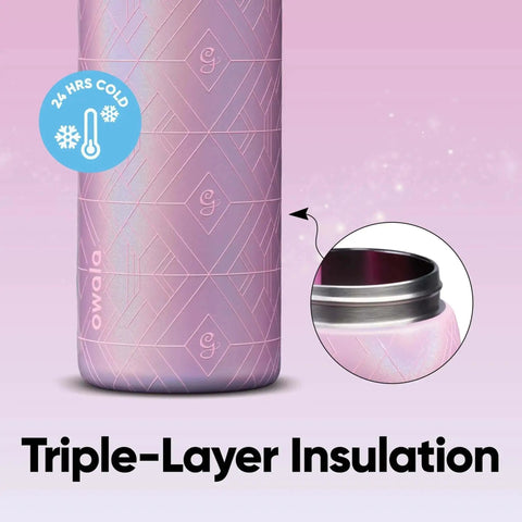 FreeSip Insulated Stainless Steel Water Bottle With Straw For Sports And Travel On The Go 32 Oz BPA Free Push Button Lid Pink Glinda
