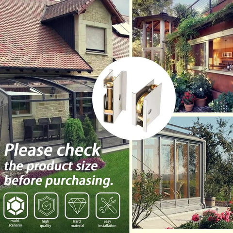 Sliding Patio Door Rollers For Pella Doors Compatibility, 0C5Y00P0 Series, 1-1/2 Inch Steel Ball Wheel Bearing shown with house