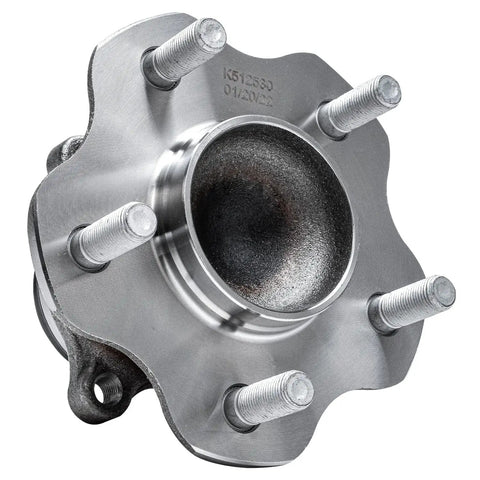 Rear Wheel Bearing And Hub Assembly For Nissan Sentra 2013 2019 5 Lug ABS Compatible FWD Direct Replacement With 4 Bolt Square Flange