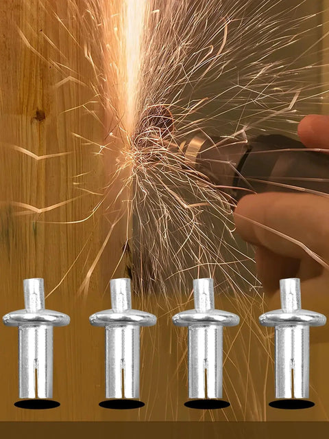 30 Pieces Aluminum Alloy Expansion Rivets Hammer Drive Expansion Rivet Knock Type Stainless Steel Rod Screws 5x11mm used in wood
