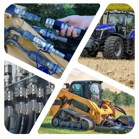 1/2 inch NPT agricultural hydraulic quick-connect couplers with breakaway mounting bracket TL39B-2 for skid steer attachments