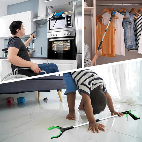 Heavy Duty Grabber Reacher Tool For Seniors 32 Inch Foldable Gripper with Easy Trigger Grip used in kitchen and bedroom