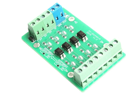 Pro Grade Four Channel Optocoupler Isolator Module with Level Shifter for PLC Signals PNP NPN to PNP Converter 12V to 5V