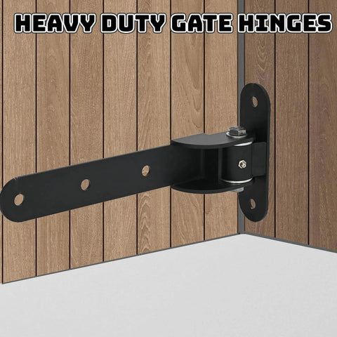 2 Pack Heavy Duty Gate Hinges 180 Degree Swing With Ball Bearings Built From Carbon Steel for outdoor gates, fences, barn doors