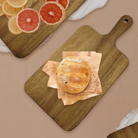 Bulk 15 Pack Acacia Wood Cutting Boards With Handles For Serving Tray And Chopping Boards DIY Gift Laser Engraving 13.8 x 7 Inch Set Durable Natural Wood Kitchen Tools