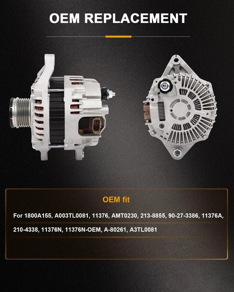 Dope Replacement Alternator For Mitsubishi Lancer 2.0L 2008 2015 Fits DE ES Sportback Evolution 2.0L 1800A155 OE Grade Auto