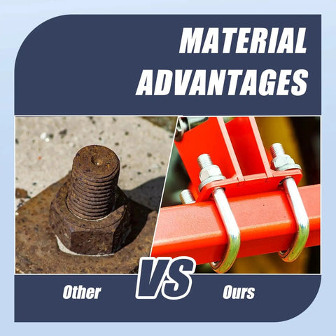 Comparison of rusted bolt versus Four Set M8 Stainless Steel U Bolts Kit With Nuts Washers And Plate 40mm Wide 90mm Long 304 Grade U Bolts.