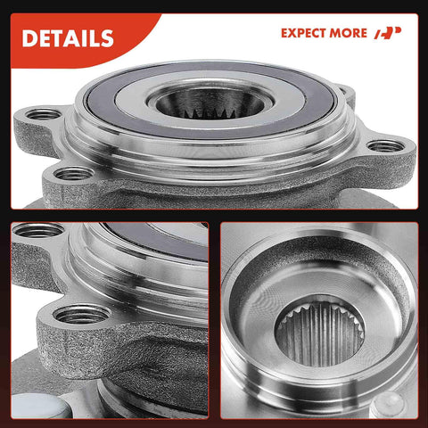 Front Wheel Bearing Hub Assembly For Mazda 3 2014-2018, 3 Sport 2014-2018, And CX-3 2016-2021 in detail, steel, 5-lug fitment