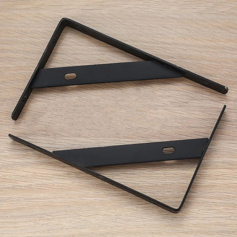 8 Piece L Shaped Metal Shelf Brackets For Wall Mounts Heavy Duty Support For Floating Shelves, Iron with Rust Resistant Finish