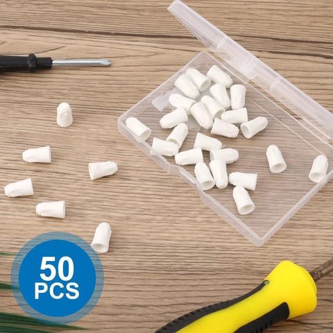 Ceramic wire connectors, 50 pcs, white porcelain twist caps for high-temp electrical heating systems