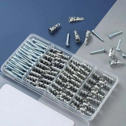 Self Drilling Drywall Anchors Kit With 110 Pieces Hollow Zinc Sheetrock Anchors And Screws Heavy Duty