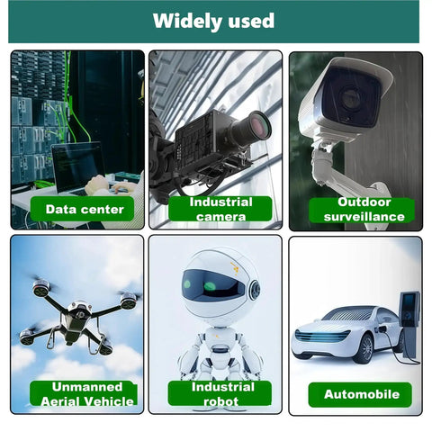Industrial applications for M12 To RJ45 8 Pin X Coded Shielded CAT6A High Flex Industrial Ethernet Cable in various settings