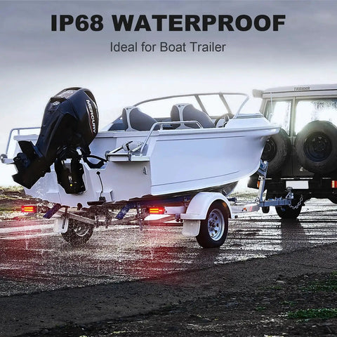 All In One Boat Trailer Light Box Kit With Submersible LED Lights For Jet Ski Pontoon And Marine Karavan IP68 Waterproof