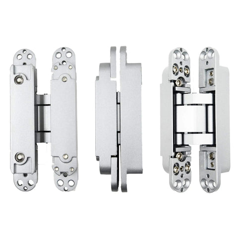 Hidden Door Hinges 6 Inch Concealed Zinc Alloy Butt Hinge With 180 Degree Swing And 3 Way Adjustable Design Pack Of 2