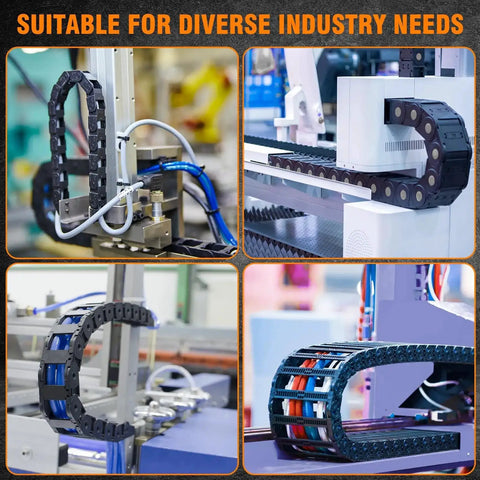 25x50Mm Inner Height And Width Drag Chain Cable Carrier Bridge Type for DIYers and Makers, used in CNC machines and 3D printers.